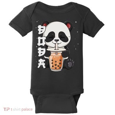 Bubble Tea Panda Boba Tea Baby Bodysuit