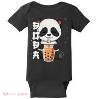 Bubble Tea Panda Boba Tea Baby Bodysuit thumb 0