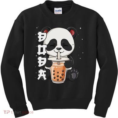 Bubble Tea Panda Boba Tea Kids Sweatshirt