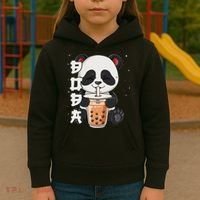 Bubble Tea Panda Boba Tea Kids Hoodie thumb 3