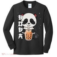 Bubble Tea Panda Boba Tea Kids Long Sleeve Shirt thumb 0