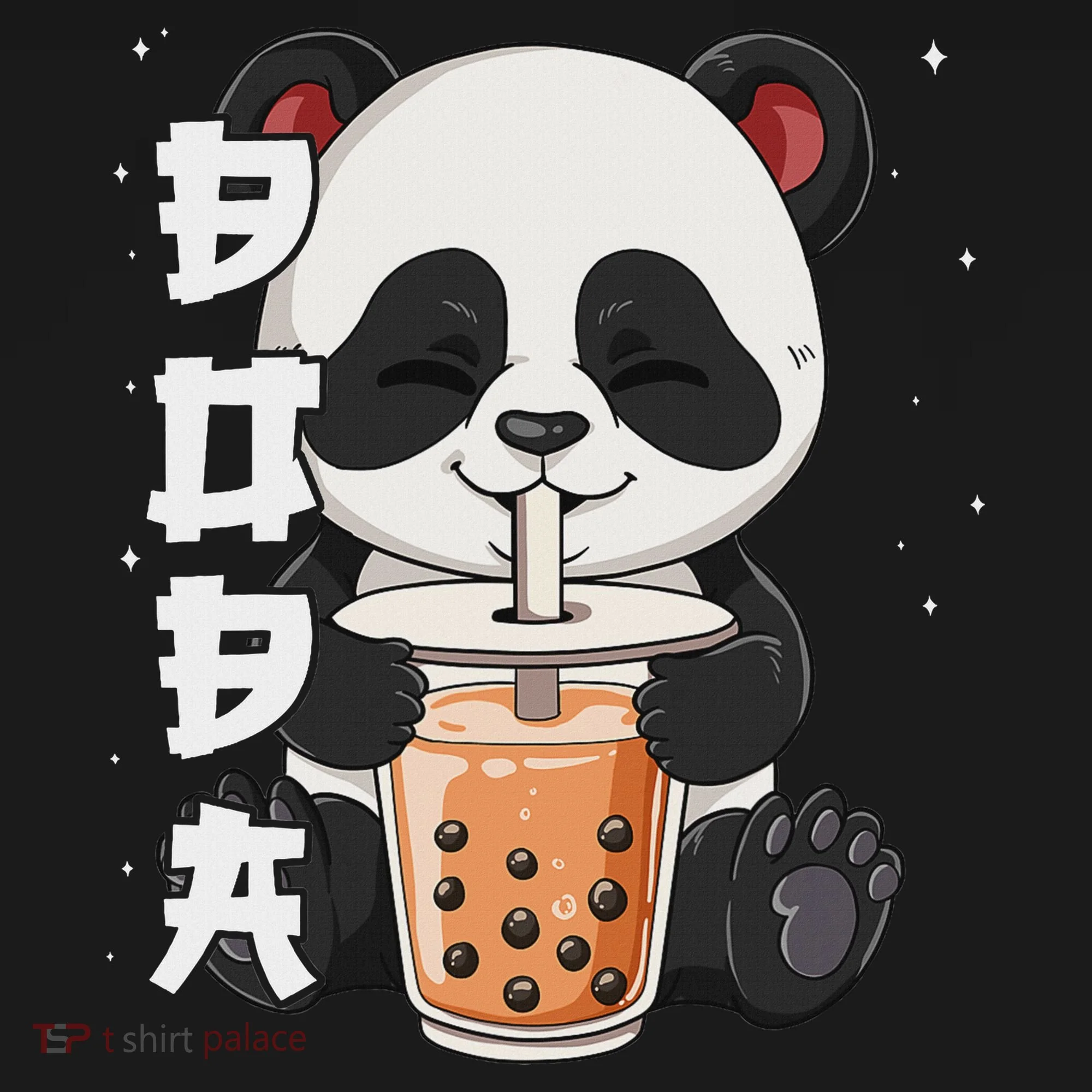 Bubble Tea Panda Boba Tea Kids Long Sleeve Shirt