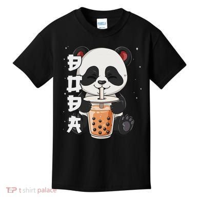 Bubble Tea Panda Boba Tea Kids T-Shirt