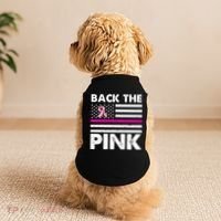 Back The Pink Breast Cancer Awareness Thin Line Doggie Tank thumb 2