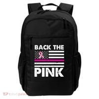 Back The Pink Breast Cancer Awareness Thin Line Backpack thumb 0