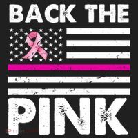 Back The Pink Breast Cancer Awareness Thin Line Beanie thumb 2