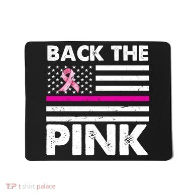 Back The Pink Breast Cancer Awareness Thin Line Mousepad