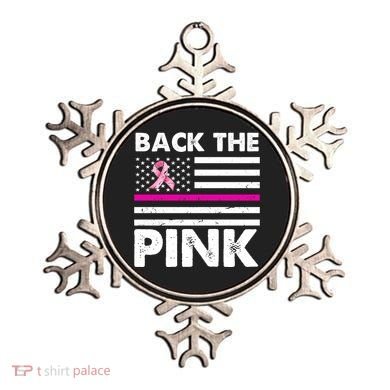 Back The Pink Breast Cancer Awareness Thin Line Ornament