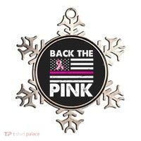 Back The Pink Breast Cancer Awareness Thin Line Ornament thumb 0