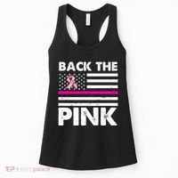 Back The Pink Breast Cancer Awareness Thin Line Women's Tank Top thumb 0