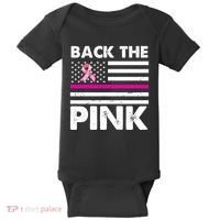 Back The Pink Breast Cancer Awareness Thin Line Baby Bodysuit thumb 0