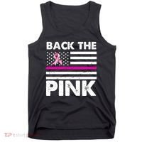 Back The Pink Breast Cancer Awareness Thin Line Tank Top thumb 0