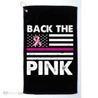 Back The Pink Breast Cancer Awareness Thin Line Golf Towel thumb 0