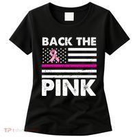 Back The Pink Breast Cancer Awareness Thin Line Women's T-Shirt thumb 0