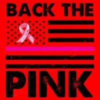 Back The Pink Breast Cancer Awareness Thin Line Santa Hat thumb 1