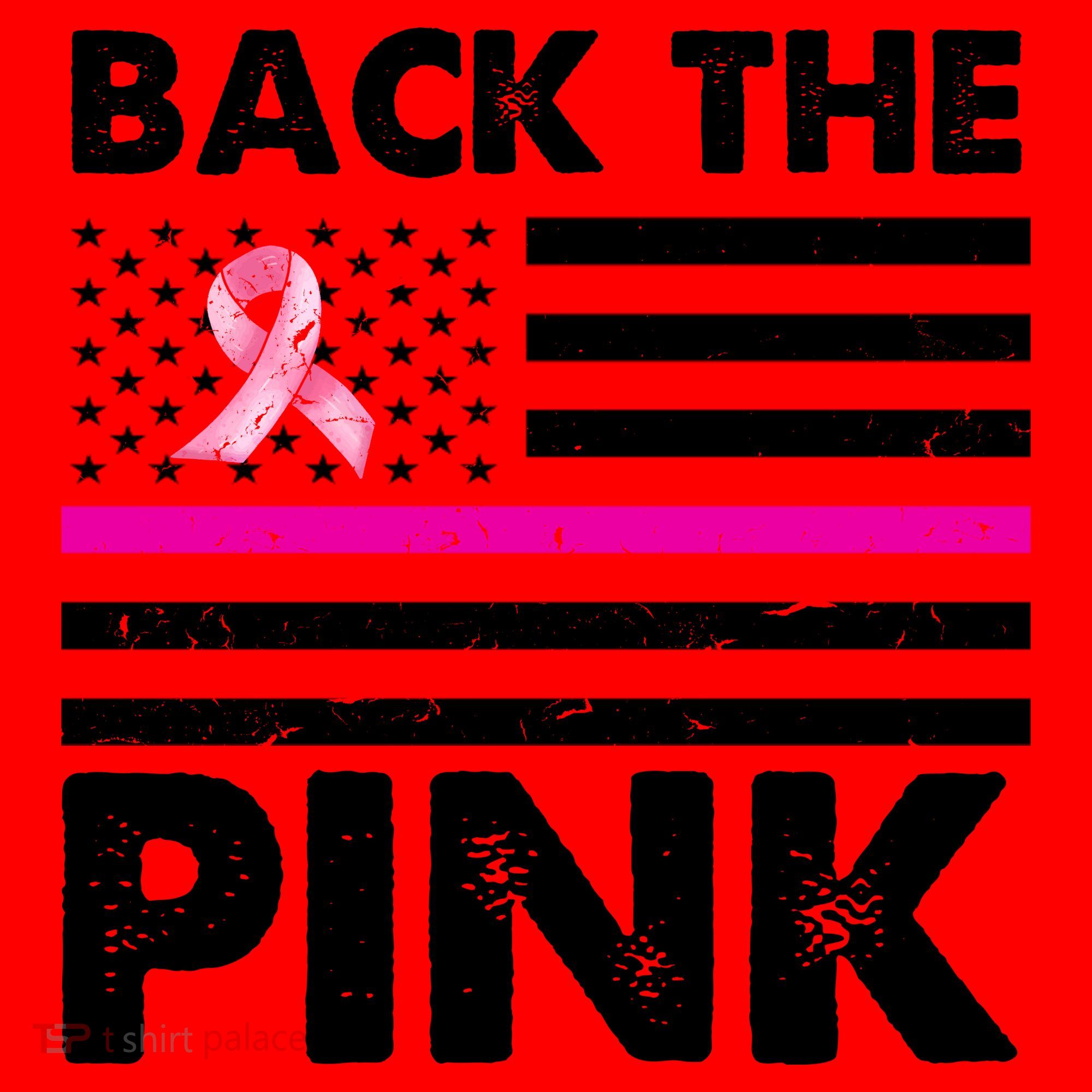 Back The Pink Breast Cancer Awareness Thin Line Santa Hat