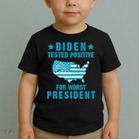Biden Tested Positive For The Worst President Toddler T-Shirt thumb 2