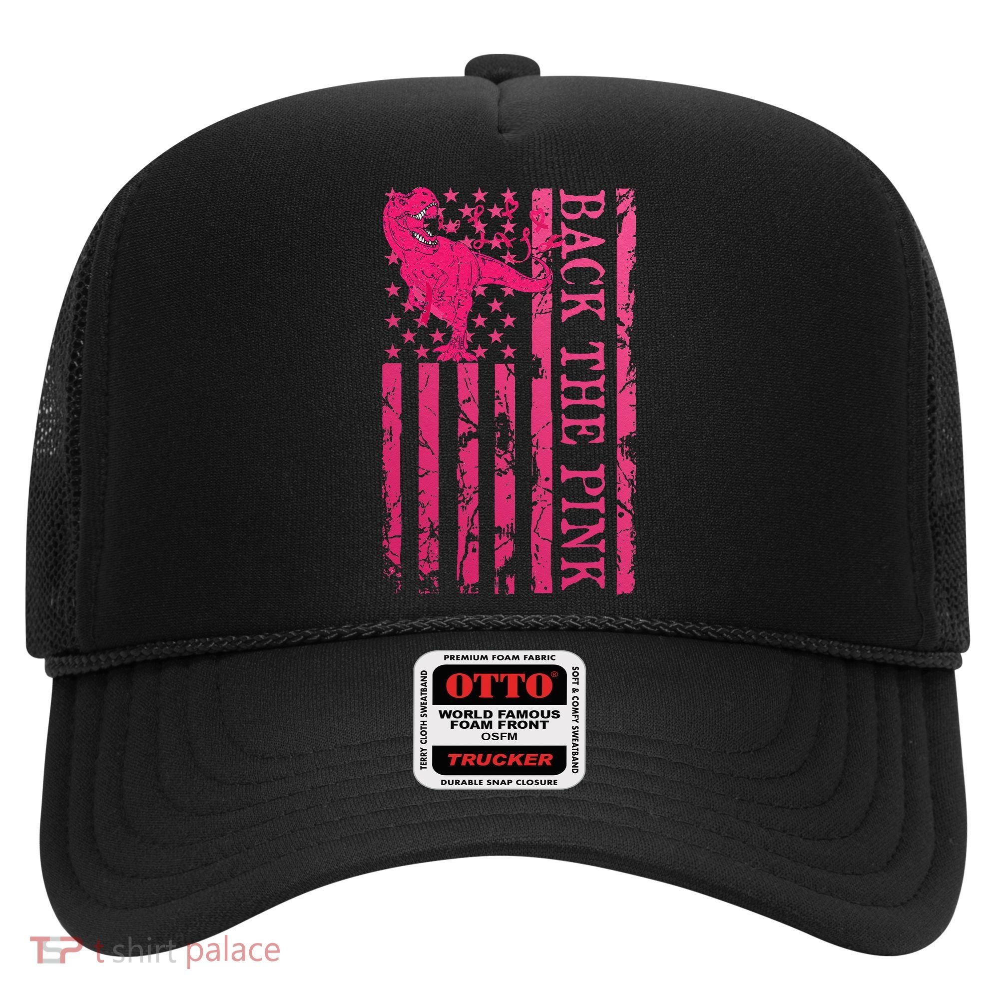 Back The Pink Warrior Flag American Breast Cancer Awareness Hat