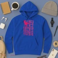 Back The Pink Warrior Flag American Breast Cancer Awareness Hoodie thumb 3