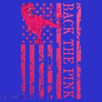 Back The Pink Warrior Flag American Breast Cancer Awareness Long Sleeve Shirt thumb 2