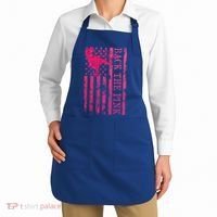 Back The Pink Warrior Flag American Breast Cancer Awareness Apron thumb 2