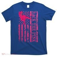 Back The Pink Warrior Flag American Breast Cancer Awareness T-Shirt thumb 0