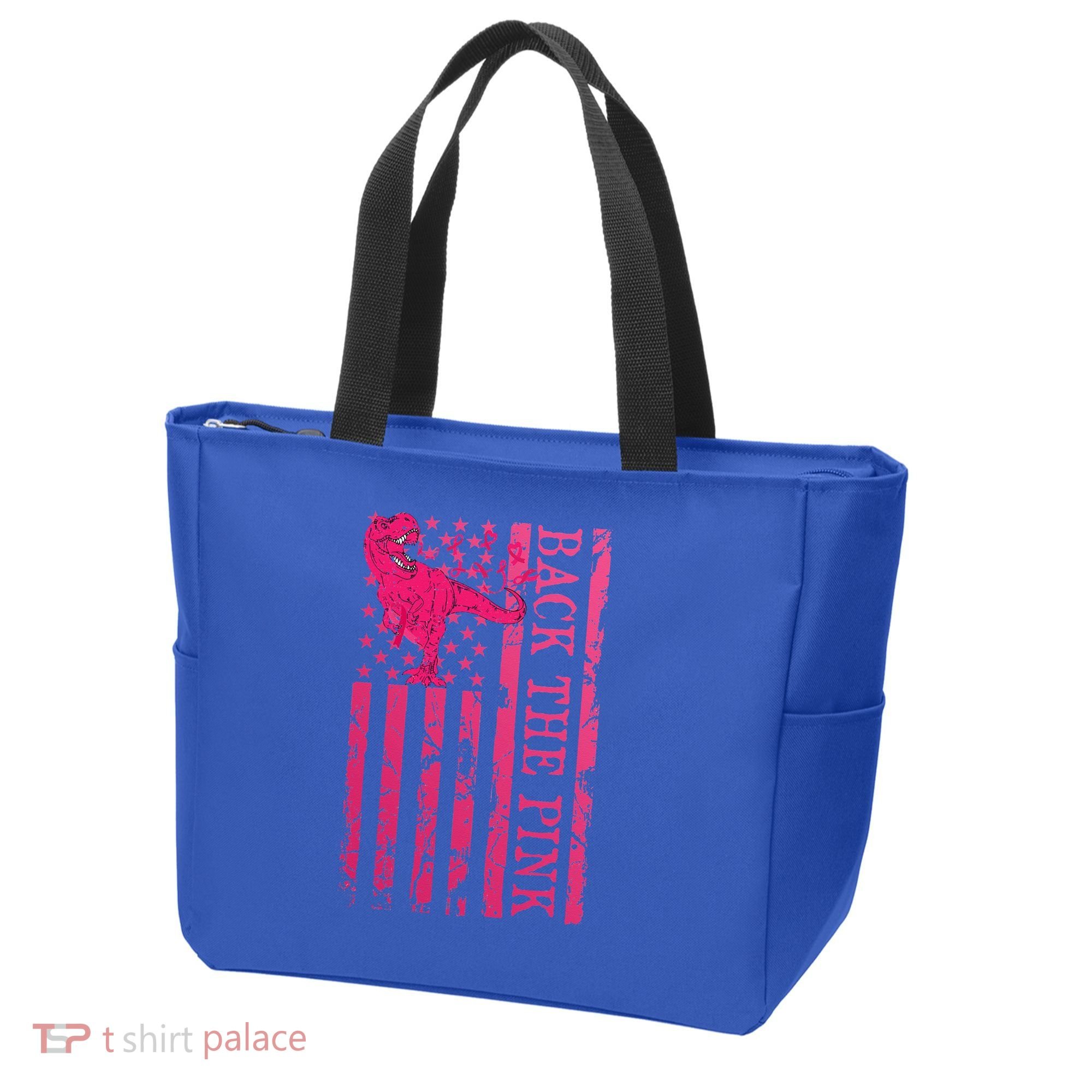 Back The Pink Warrior Flag American Breast Cancer Awareness Tote Bag