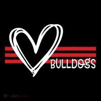 Bulldogs Team Pride School Spirit White Red Heart Coffee Mug thumb 5