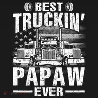 Best Truckin Papaw Ever Usa Flag Women's Hoodie thumb 2