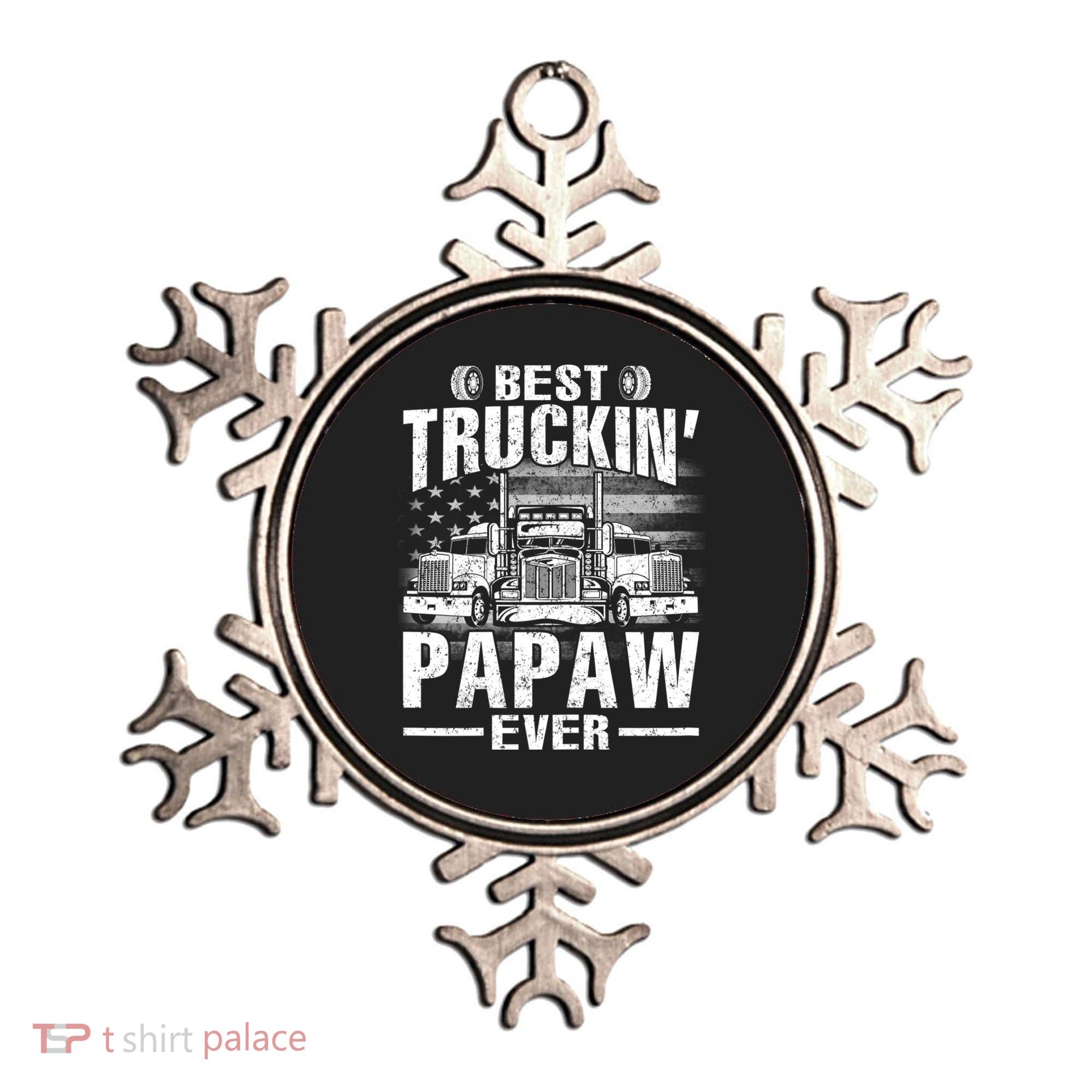 Best Truckin Papaw Ever Usa Flag Ornament