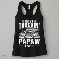 Best Truckin Papaw Ever Usa Flag Women's Tank Top thumb 3