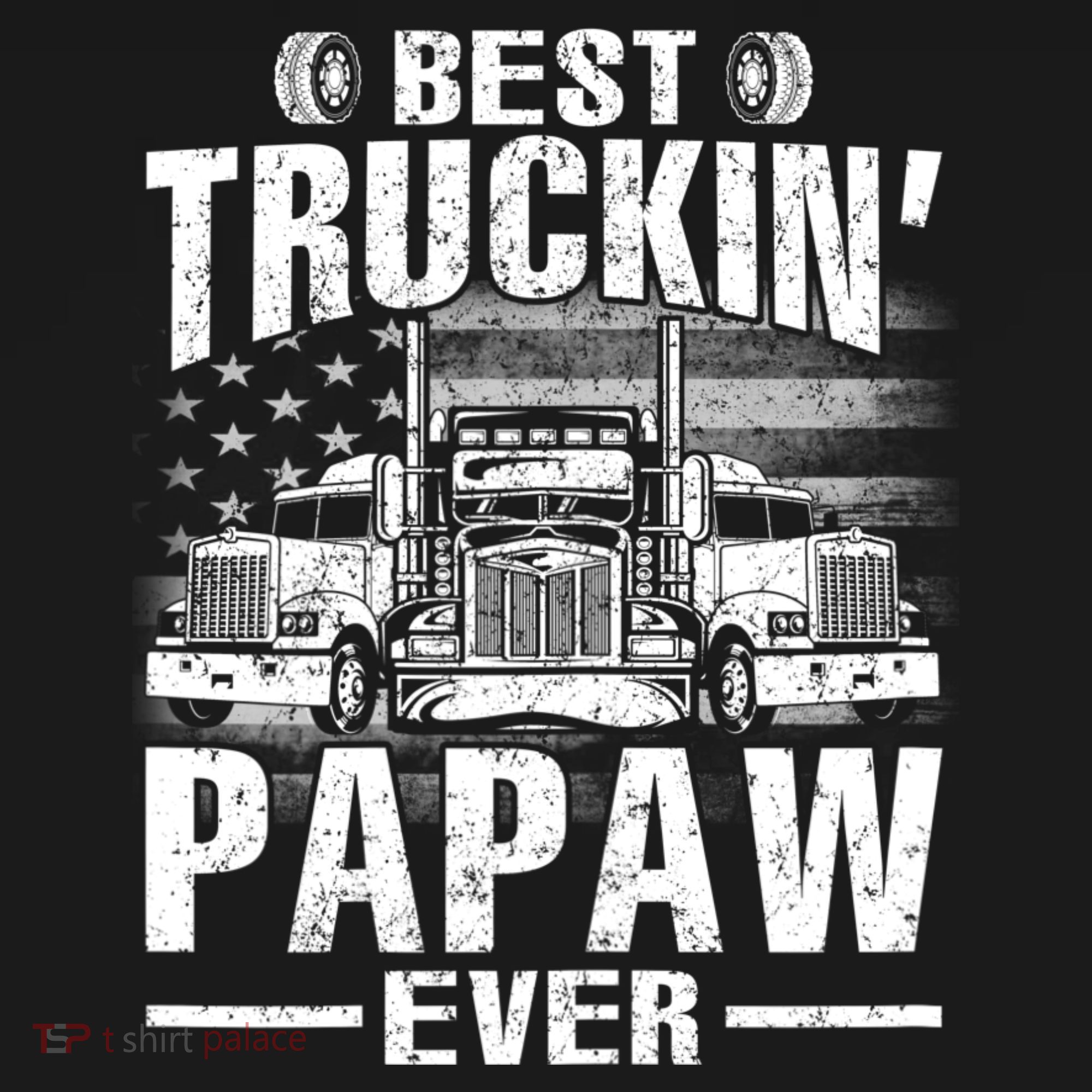 Best Truckin Papaw Ever Usa Flag Women's Tank Top