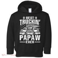 Best Truckin Papaw Ever Usa Flag Toddler Hoodie thumb 0