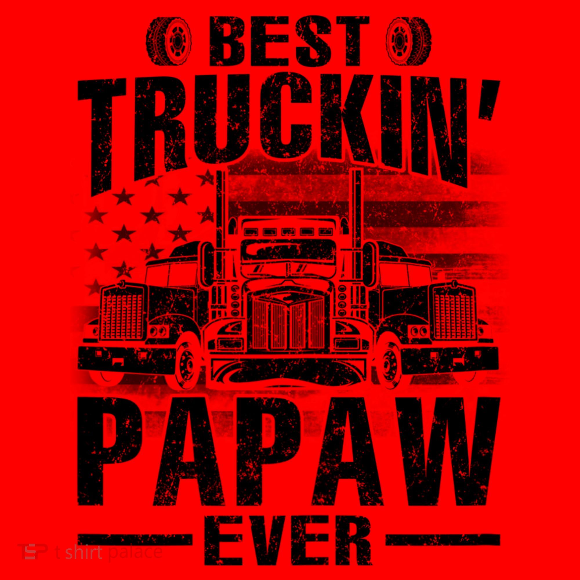 Best Truckin Papaw Ever Usa Flag Santa Hat