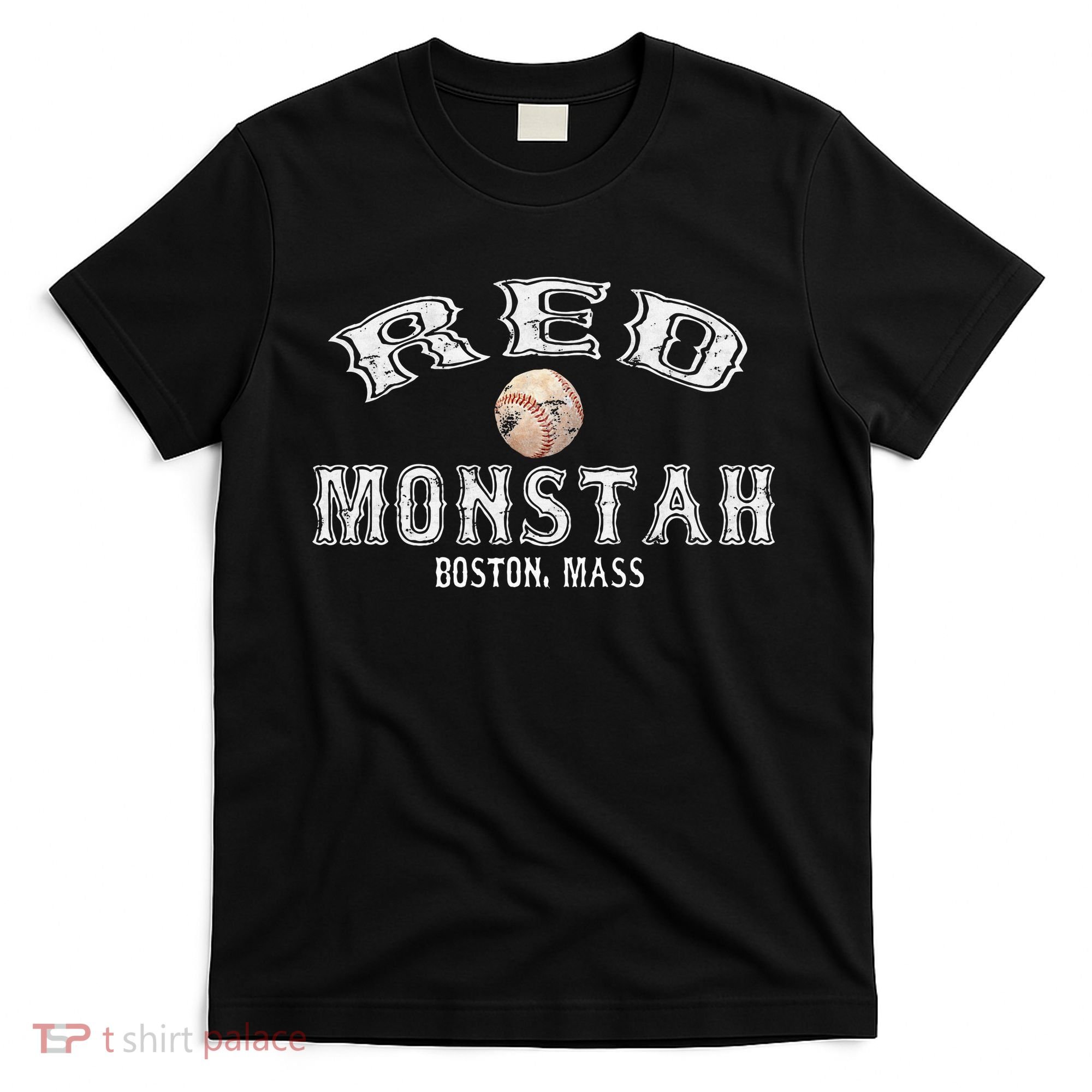 Boston Townie Pride Fans Red Monsta Vintage Fenway T-Shirt