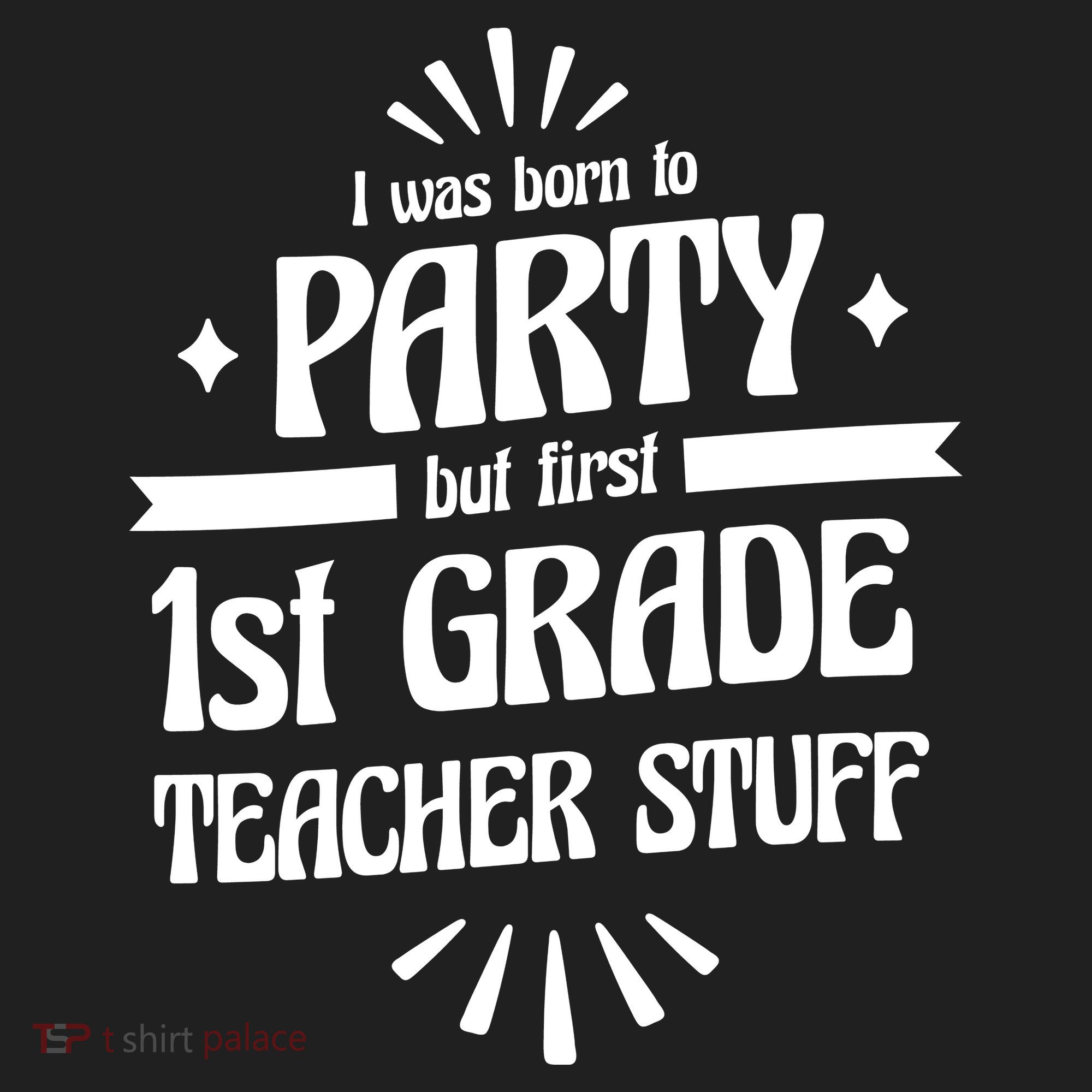 Born To Party First Grade Teacher Stuff Beanie