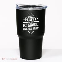 Born To Party First Grade Teacher Stuff Tumbler thumb 0