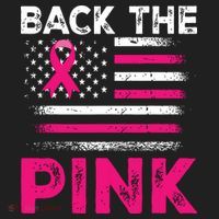 Back The Pink Ribbon Flag Breast Cancer Warrior Beanie thumb 2
