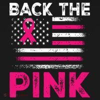 Back The Pink Ribbon Flag Breast Cancer Warrior Women's Hoodie thumb 2