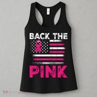 Back The Pink Ribbon Flag Breast Cancer Warrior Women's Tank Top thumb 3