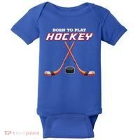 Born To Play Hockey Baby Bodysuit thumb 0