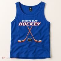 Born To Play Hockey Tank Top thumb 2