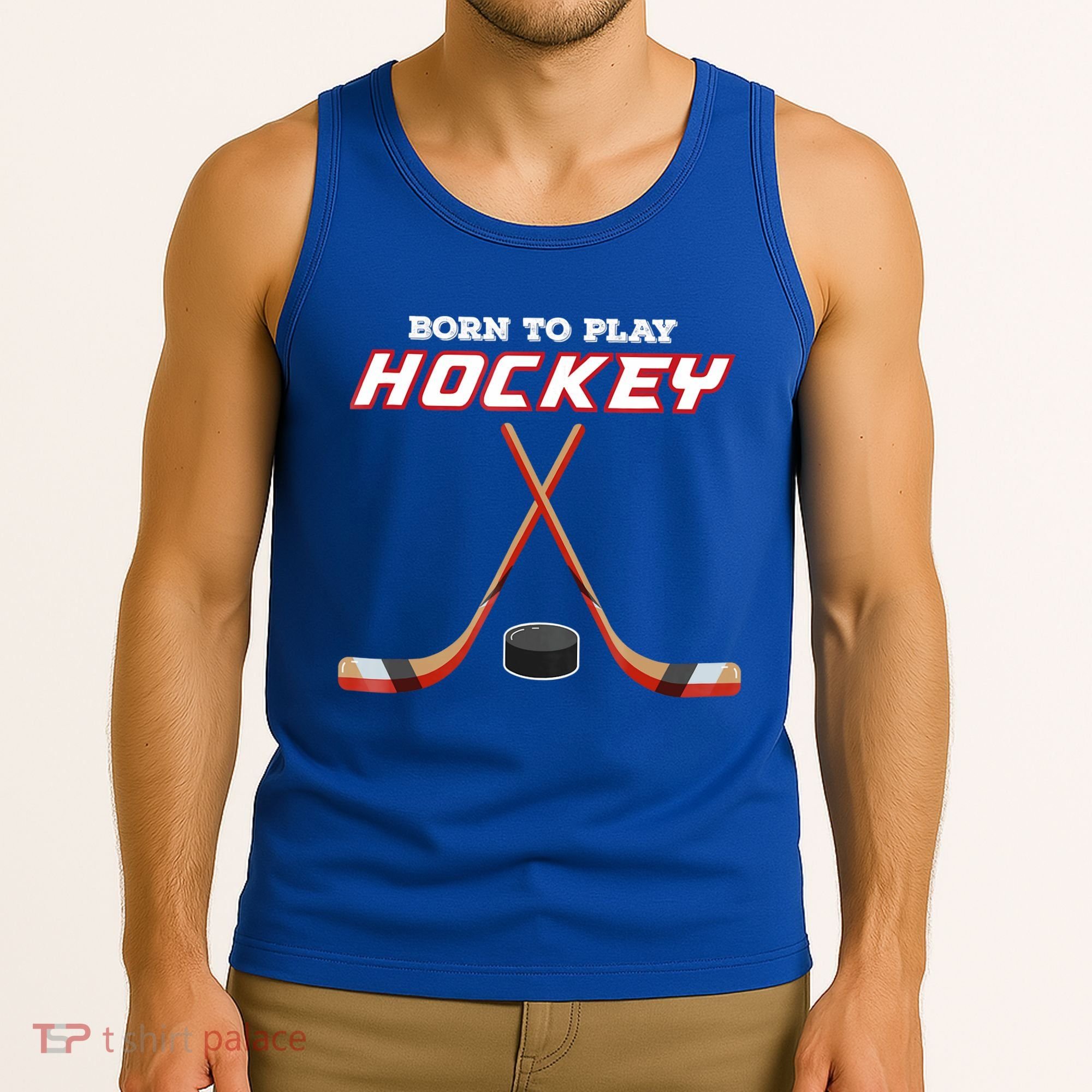 Born To Play Hockey Tank Top