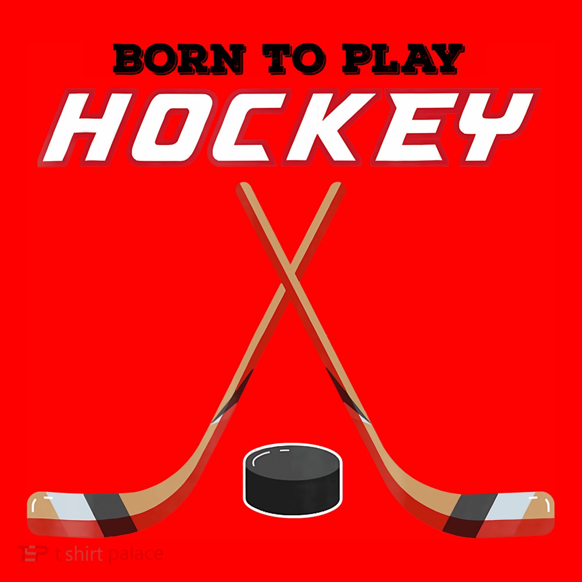 Born To Play Hockey Santa Hat