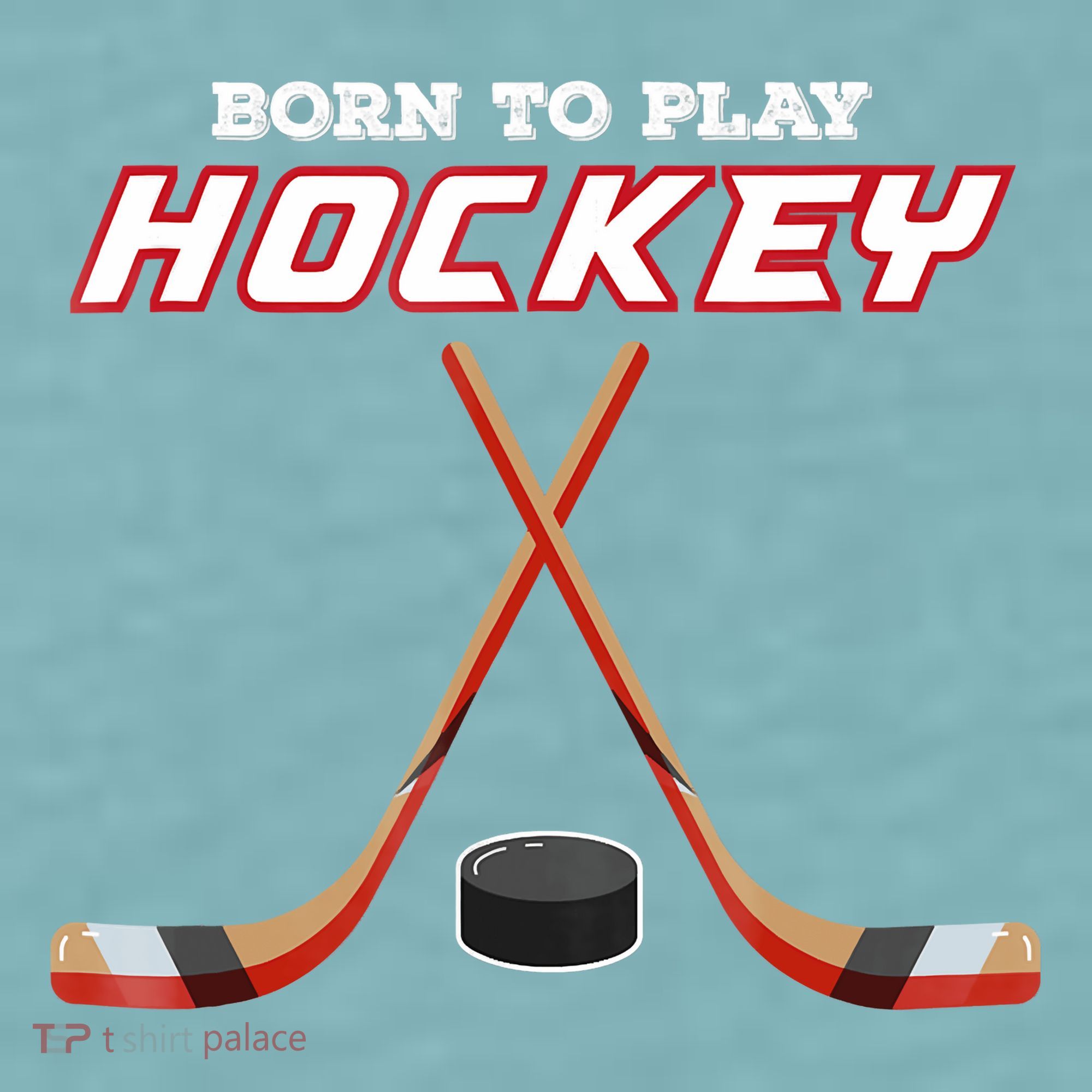 Born To Play Hockey Sueded Cloud Jersey T-Shirt
