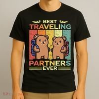 Best Traveling Partners Ever Travel Bear Traveling Couples T-Shirt thumb 3