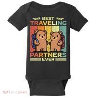 Best Traveling Partners Ever Travel Bear Traveling Couples Baby Bodysuit thumb 0