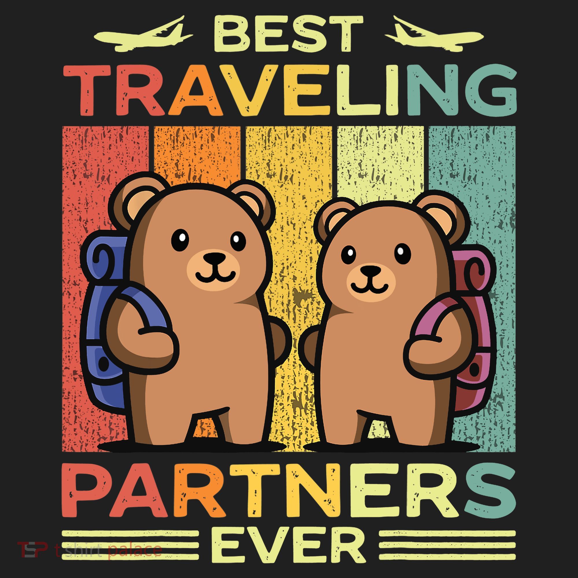 Best Traveling Partners Ever Travel Bear Traveling Couples Golf Towel