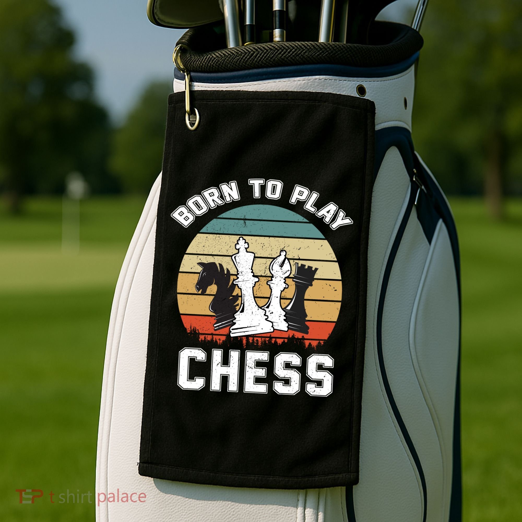 Born To Play Chess Golf Towel