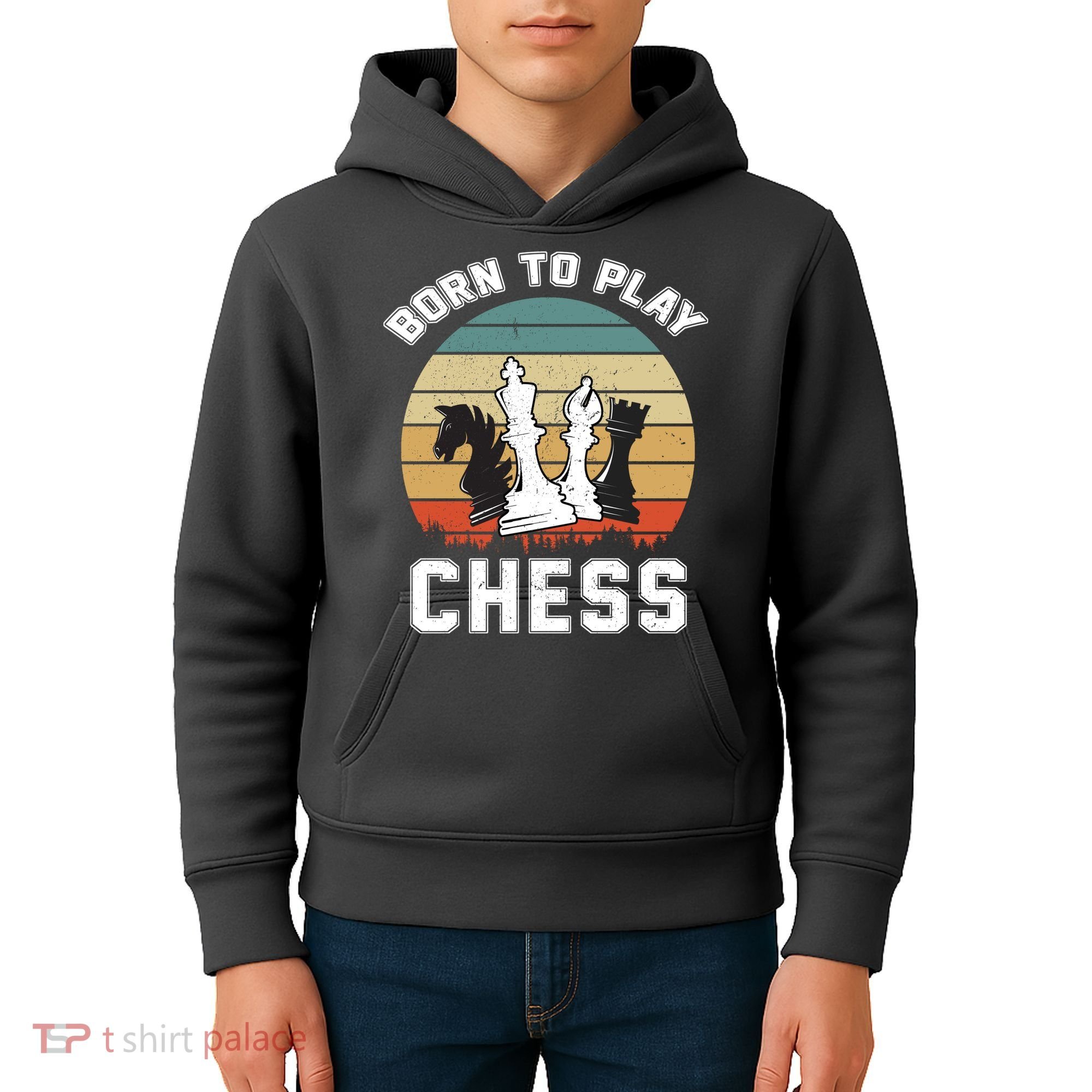 Born To Play Chess Kids Hoodie